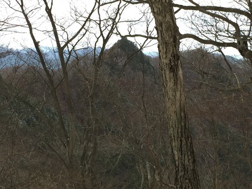 天狗岩(中央)と舩崟山(手前の木の右奥のなだらかな山).JPG